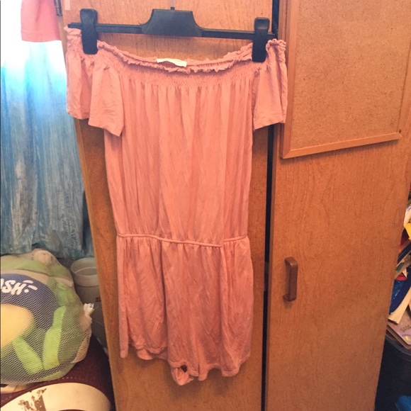 Pink Forever 21 Off the Shoulder Romper - Picture 2 of 5